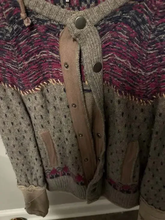Free People On My Way Snap Front Knit Hoodie Cardigan - Picture 4 of 6